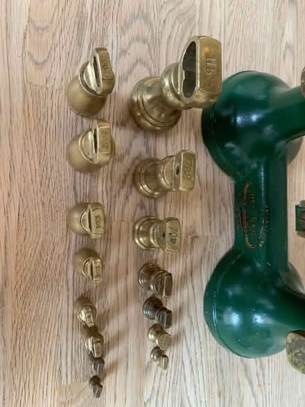 Photo of free Brass kitchen scales with weights (Uttoxeter ST14) #2