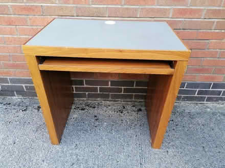 Photo of free Desk with sliding keyboard shelf (Humphrey's End GL5) #1