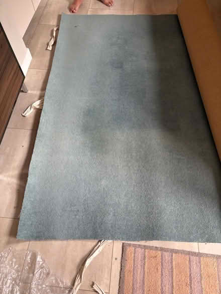 Photo of free 3 Blue carpets (West Horsley KT24) #2
