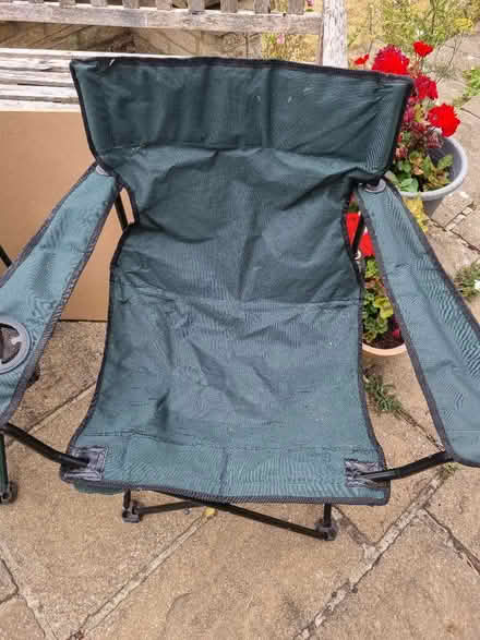 Photo of free 2 green camping chairs (Chalford GL6) #1