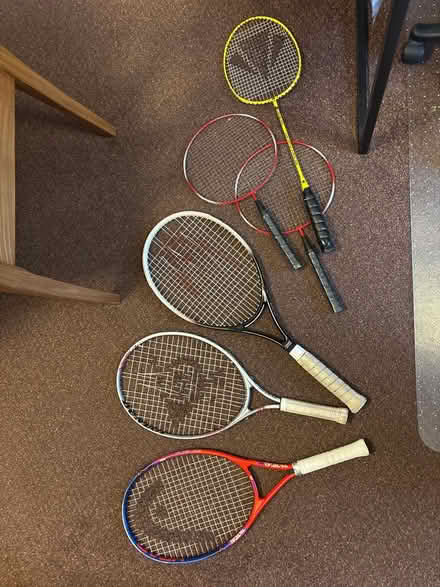 Photo of free 3 tennis, 3 badminton racqets (windsor SL4) #1