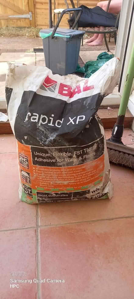 Photo of free Rapid xp tile adhesive (Lewes wallands BN72) #1