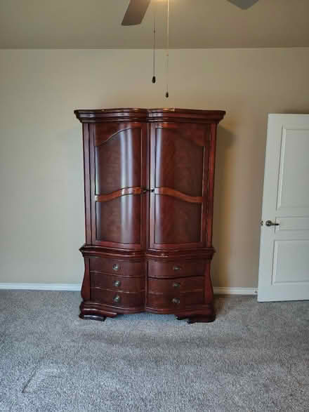 Photo of free Oak Armoire (McKinney) #1