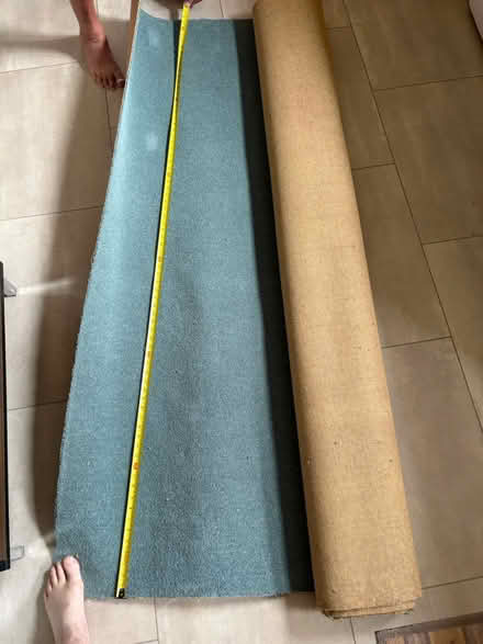 Photo of free 3 Blue carpets (West Horsley KT24) #1