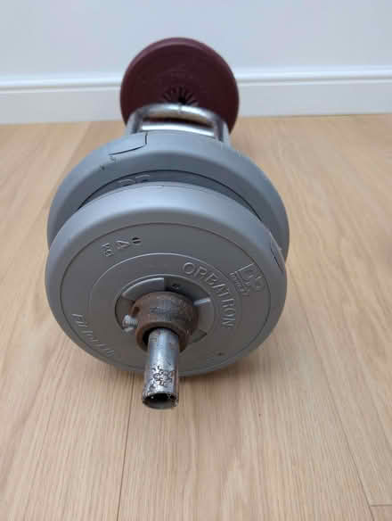 Photo of free Weights - a curling bar and dumbell (Whittle Hall WA5) #3