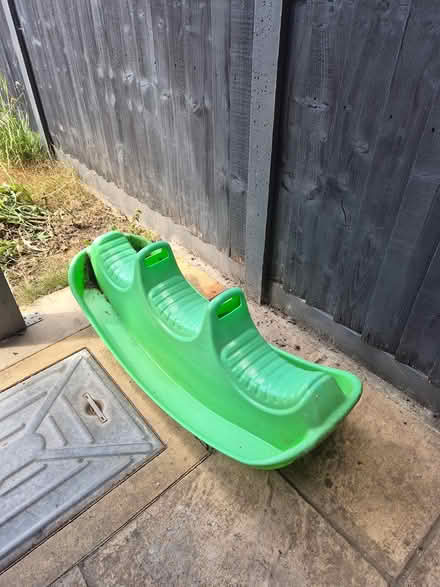 Photo of free Green plastic seesaw (Waltham Cross EN8) #1