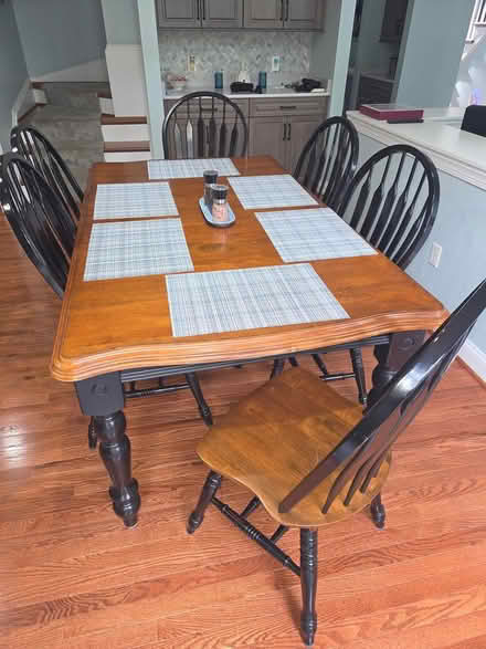 Photo of free Dining set w/six chairs (Hickory Ridge, Columbia MD) #1