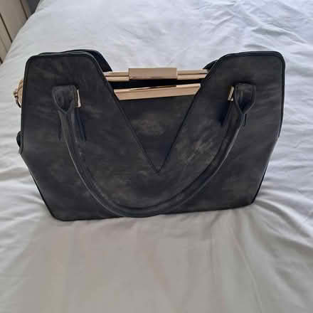 Photo of free Ladies grey handbag with metal clasp (Great Sankey WA5) #1
