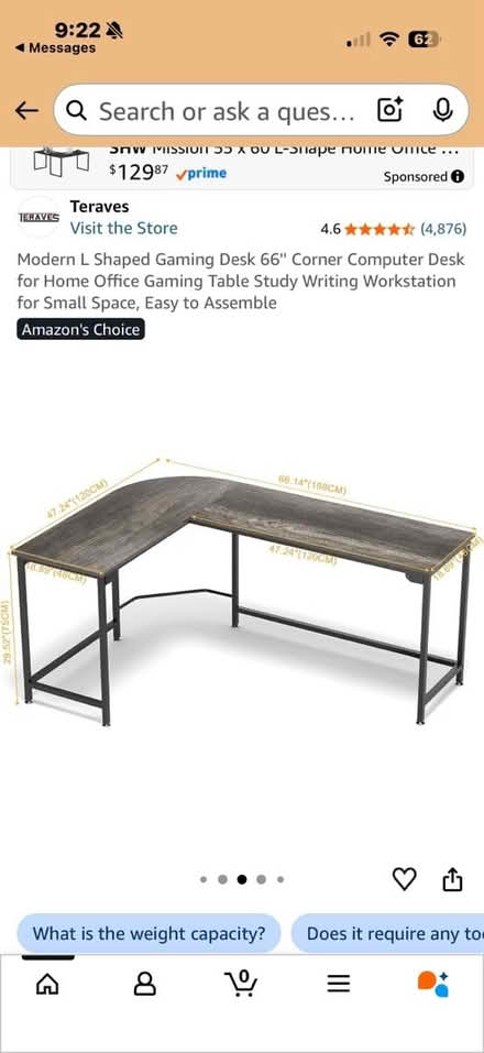 Photo of free Modern L Gaming Desk (Rosslyn) #3