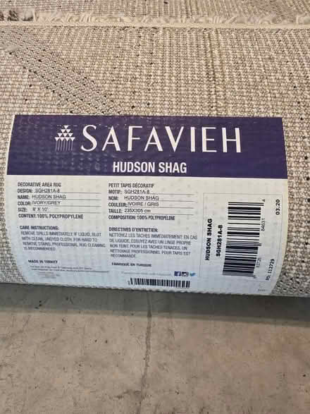 Photo of free Safavieh Hudson Shag area rug 8x10 (West End, Alexandria) #2