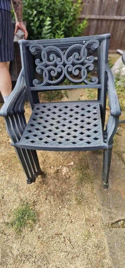 Photo of free Garden table- 5 chairs and cushions (Panshager AL7) #2