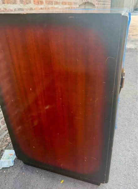 Photo of free Vintage cherry veneer cabinet (Albany Park) #4