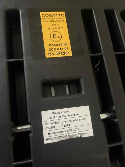 Photo of free Cosatto Car Seat Base (Euxton PR7) #4