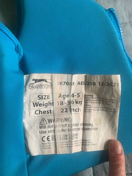 Photo of free Slazenger kids float vest (Dun Laoghaire) #2