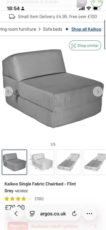 Photo of free Chairbed (Dover CT17) #4