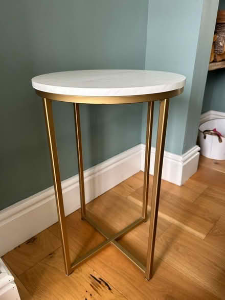 Photo of free Marble effect coffee table gold legs (South Darley CP DE4) #1