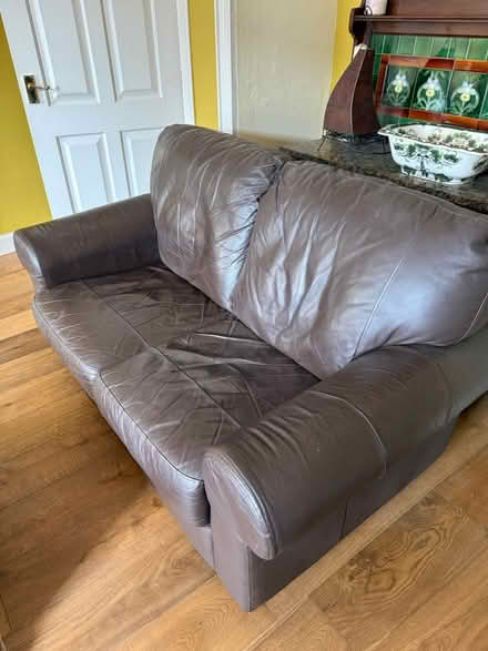 Photo of free Leather 2 seater sofa (DG8 9HP) #1