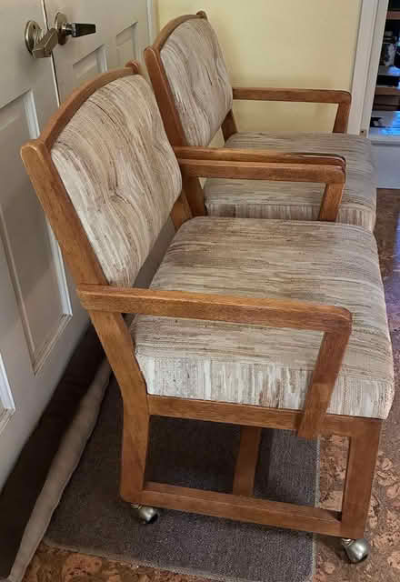 Photo of free Dining chairs with arms on casters (west Cupertino) #2