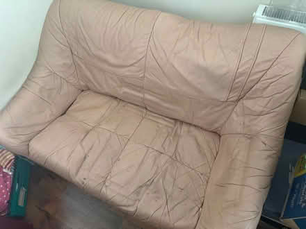 Photo of free Pink leather sofas (Stechford B33) #1