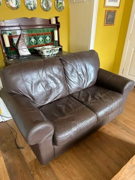 Photo of free Leather 2 seater sofa (DG8 9HP) #2