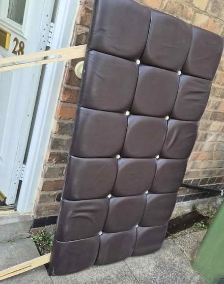 Photo of free Double brown faux leather headboard (Whetstone LE8) #3