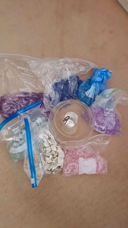 Photo of free Quantity of coloured glass pebbles and glass tealight holder (Sherrard's Green WR14) #1