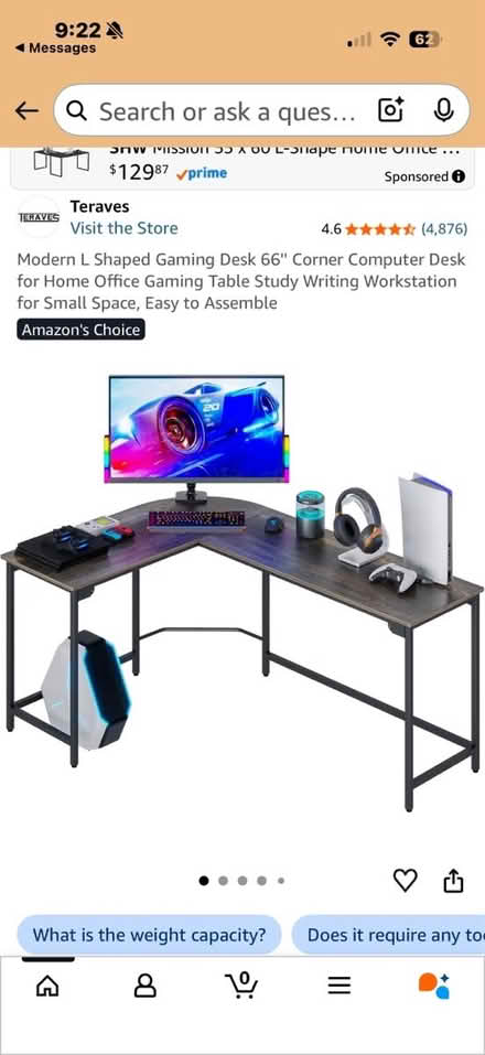 Photo of free Modern L Gaming Desk (Rosslyn) #4