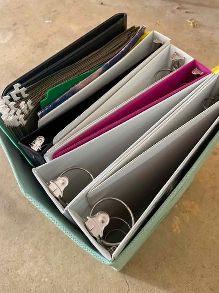 Photo of free Three ring binders + stuff (DC side of Warrenton) #1