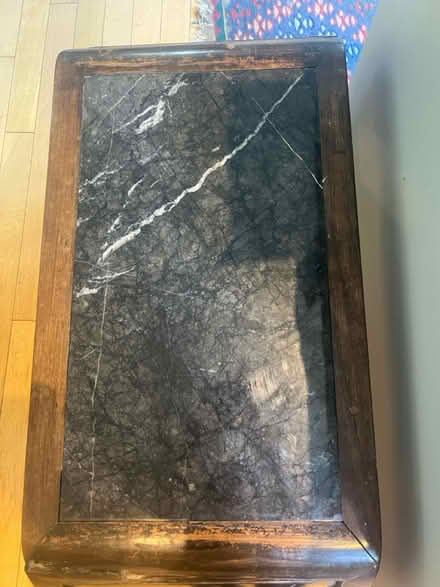 Photo of free Black marbled top vintage table (Kings Cross WC1) #3
