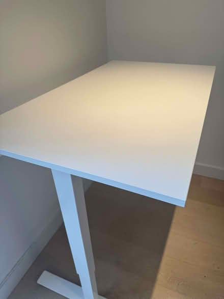 Photo of free IKEA Height-Adjustable Standing Desk (White) (Latimer Road W12) #1