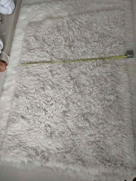 Photo of free White Shaggy Rug. (Burnham On Sea TA8) #1