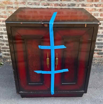 Photo of free Vintage cherry veneer cabinet (Albany Park) #1