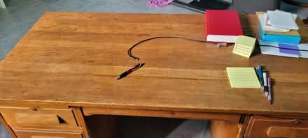 Photo of free Large oak desk (Vandalia, IL) #3