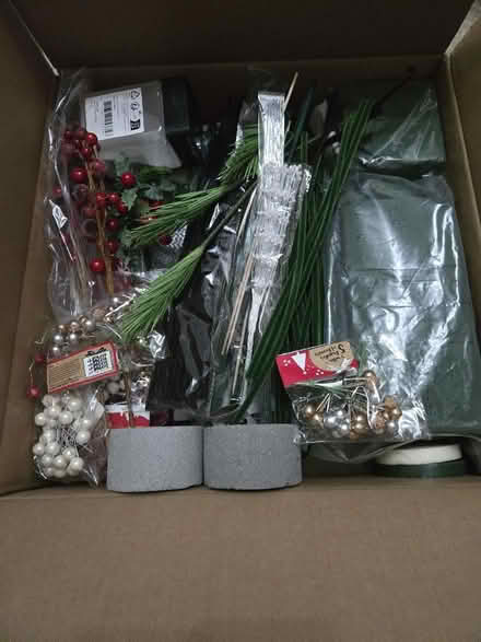 Photo of free Bundle of Christmas wreath/floral arrangement making items (Blackborough End PE32) #1