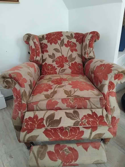 Photo of free Substantial armchair with reclining footrest (Stroud GL5) #2
