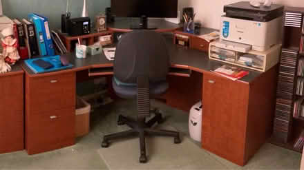 Photo of free Substantial corner desk unit (Old Hurst PE28) #1