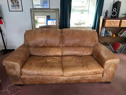 Photo of free Leather sofa (Letham DD8) #1
