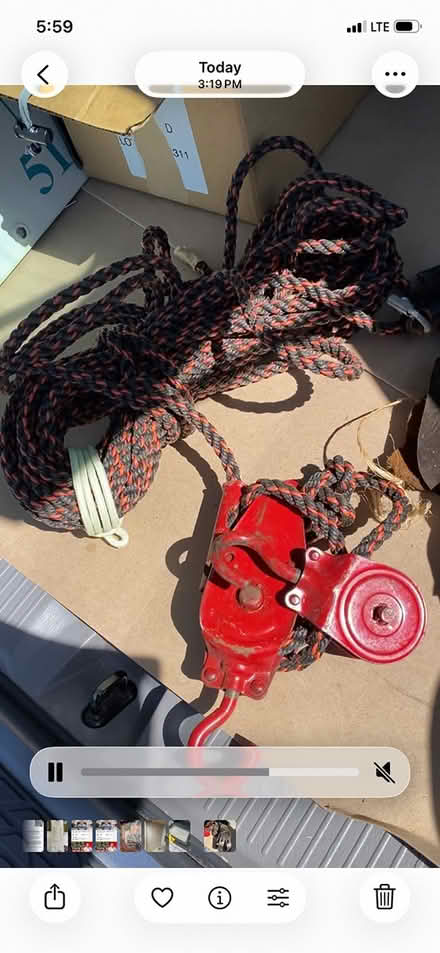 Photo of free Long Rope & Pulley (Nr Berkeley Natural Grocery) #1