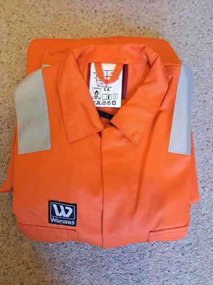 Photo of free Two orange Wenaas overalls, Wenaas Offshore bag etc (Molesey KT8) #1