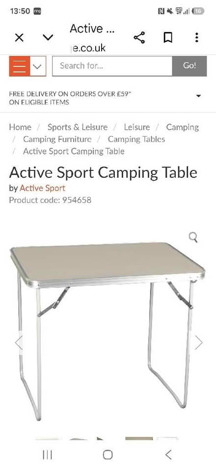 Photo of 2 tables similar to this for camping (Woodchurch CH49) #1