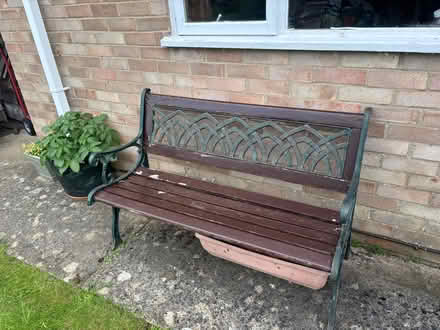 Photo of free Metal frame wooden outdoor bench (Appleton OX13) #1