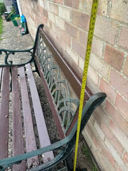 Photo of free Metal frame wooden outdoor bench (Appleton OX13) #3