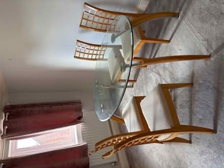 Photo of free 4 chair dining set with glass dining table (nottinghamfreegle CGA NG5) #1