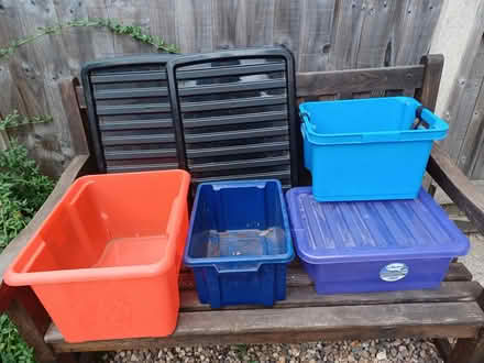 Photo of free Plastic stacking boxes and baskets (Belper Town centre) #1