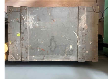 Photo of free Vintage wooden trunk, french grey (Kentish Town NW1) #3
