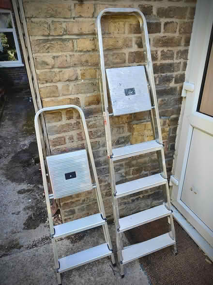Photo of free Two Aluminium Platform Step Ladders (White City, W12) #1