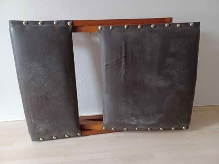 Photo of free Chocolate brown folding footstool (Belper Town centre) #3