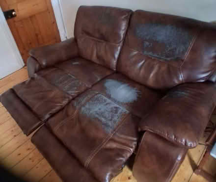 Photo of free Leather sofa (Stoneybatter) #2