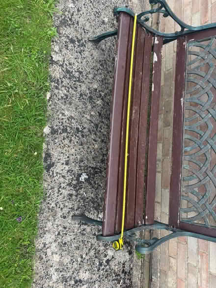 Photo of free Metal frame wooden outdoor bench (Appleton OX13) #2