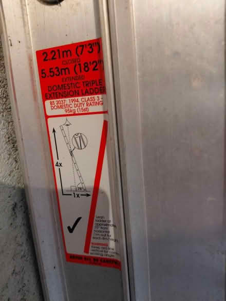 Photo of free Aluminium ladder extendable (Rathfarnham) #1